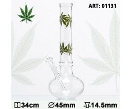 Skleněný bong Multi Leaf Bouncer 34cm, průměr 45mm