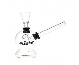 Skleněný bong Micro, 10cm, průhledný