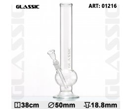 Skleněný bong Glassic Bubble průhledný, 38cm