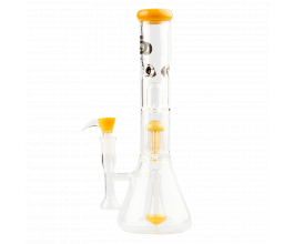 Skleněný bong Grace Glass Limited Edition Yellow Beaker Bong, žlutý, 37cm