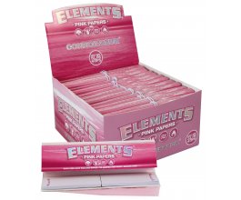 ELEMENTS PINK CONNOISSEUR - KS SLIM + TIPS  - 32 papírků, box 24ks