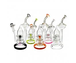 Skleněný bong Pure Glass Inline & Solaris Perc, 19cm - různé barvy