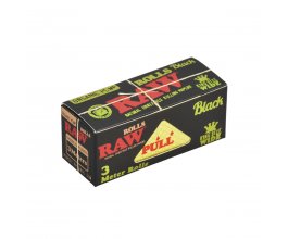 Rolovací papírky RAW BLACK ORGANIC ROLLS, 3m v balení