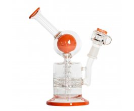 Skleněný bong Pure Glass 8" Escape Bubbler Orange