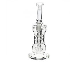 10" Bio Circ / Thorn Recycler Straight Waterpipe Gold Decal