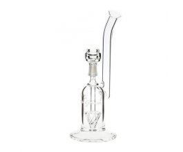 Skleněný bong Pure Glass 11" Arrow Perc Bubbler Male, 14mm