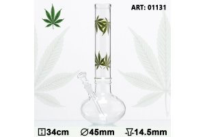 Skleněný bong Multi Leaf Bouncer 34cm, průměr 45mm