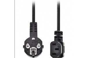 Kabel černý s el. zástrčkou a IEC konektorem z vyřazených předřadníků, ve slevě