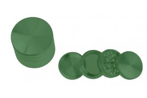 Čtyřdílná drtička 56mm hliníková se sítkem, zelená
