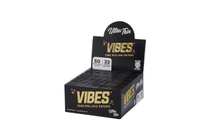 Papírky Vibes King Size Slim, ultra tenké, 33ks v balení, box 50ks