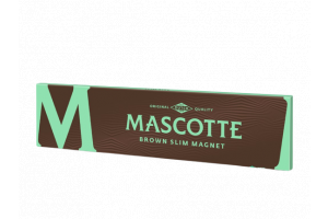 Papírky Mascotte King Size Slim Brown, nebělené, 34ks v balení s magnetem